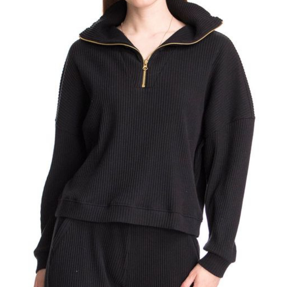 Chrldr, Katerina mock neck half zip sweatshirt NWTs